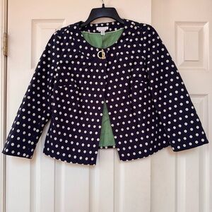 Charter Club Navy Polka Dot Blazer